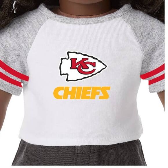 American Girl Doll NFL Kansas City CHIEFS TEE + STAR JEGGINGS Football Outfit! - Picture 11 of 13